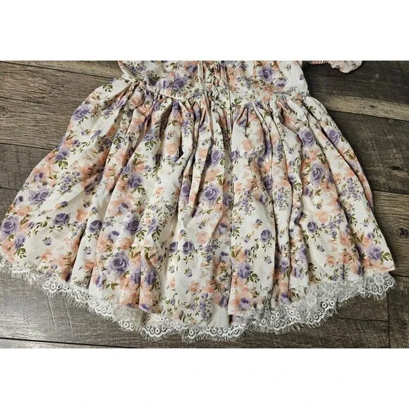 Cider Floral Lace Patchwork Dress NEW M - Picture 4 of 9